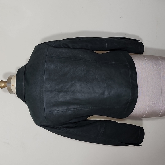 The Territory Ahead Green Leather Full Zip Jacket Size MP - Picture 4 of 6